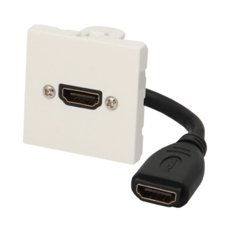 AV-BOX 1 X HDMI 45X45MM, CABLE 20CM