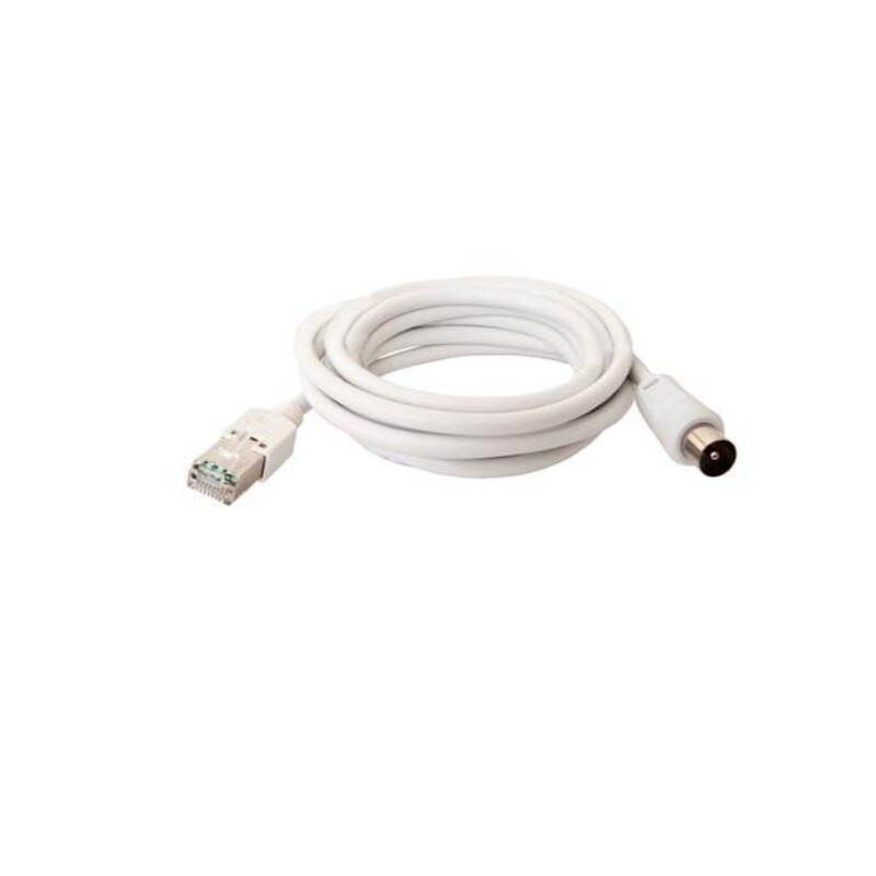 macab Anslutningskabel tv-cable rj45-iec 2m