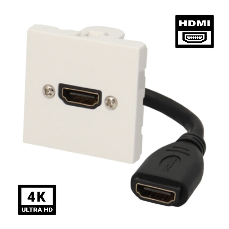 erard Av-box 1 x hdmi 45x45mm, cable 20cm