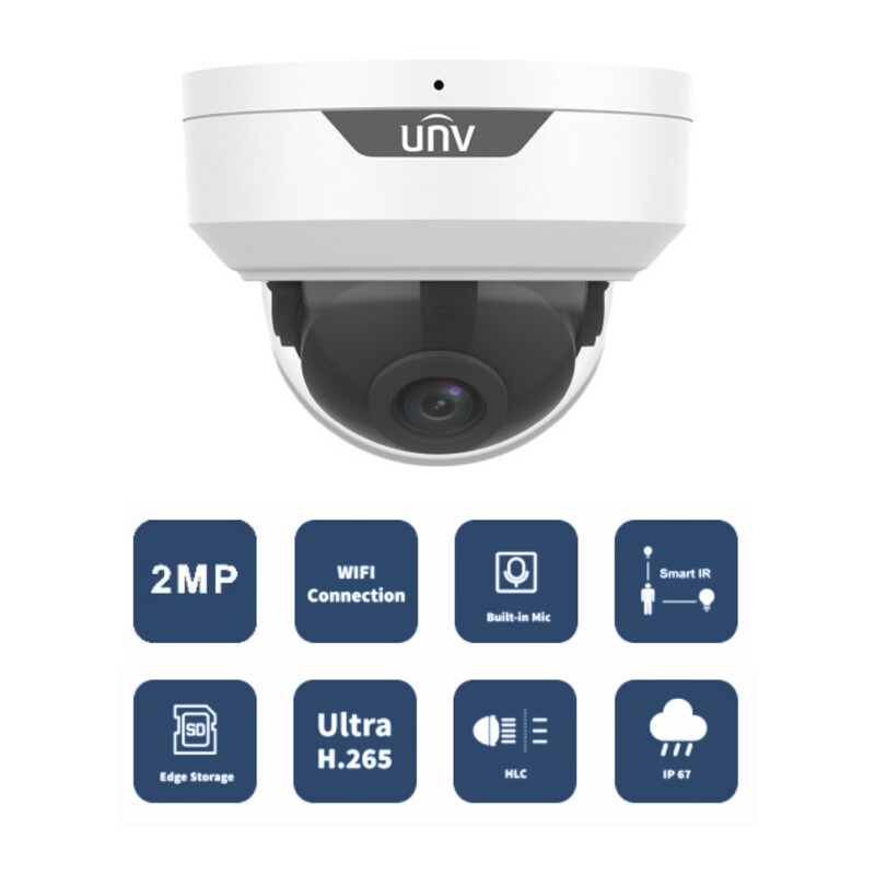 unv Kamerapaketti finnsat 4x wifi dome 2mp 2.8mm /nvr