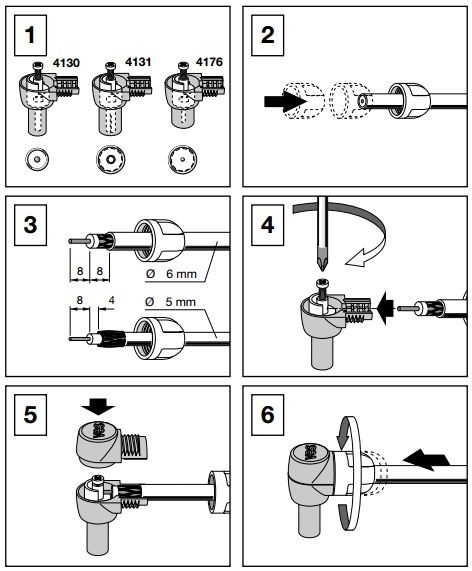 televes Kontaktdon connector  kulma iec-uros