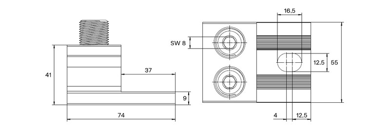 ouneva Universal connector ot ot 2xal/cu 35-240mm
