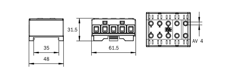 ouneva Universal connector otl 5x1xal/cu 1,5-16mm