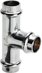 PRESS T-PIECE REDUCER Cu 15x12x15 CHROME VIEGA