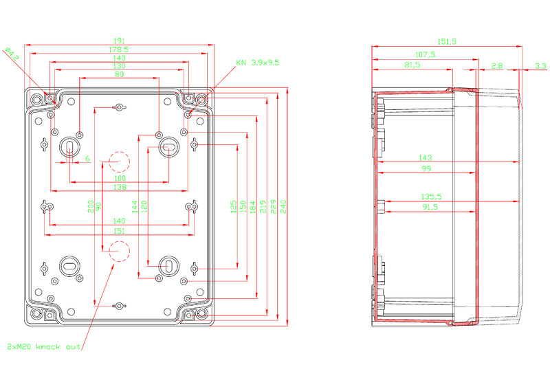 fibox Mounting enclosure pc tempo tpc 241911 enclosure