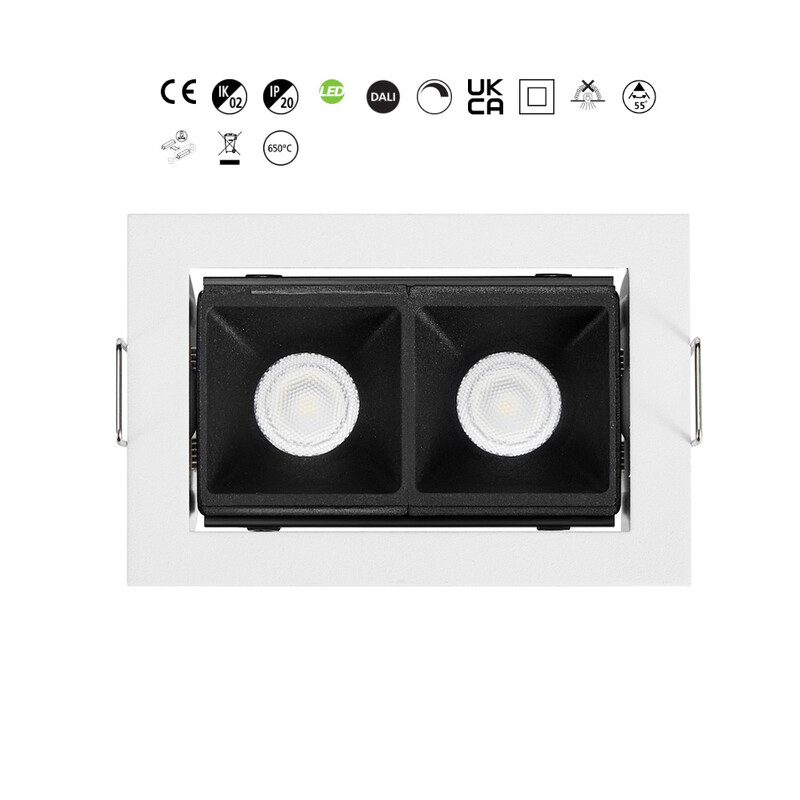 concord Downlight domino 2x 6w/940 370lm 55d dali