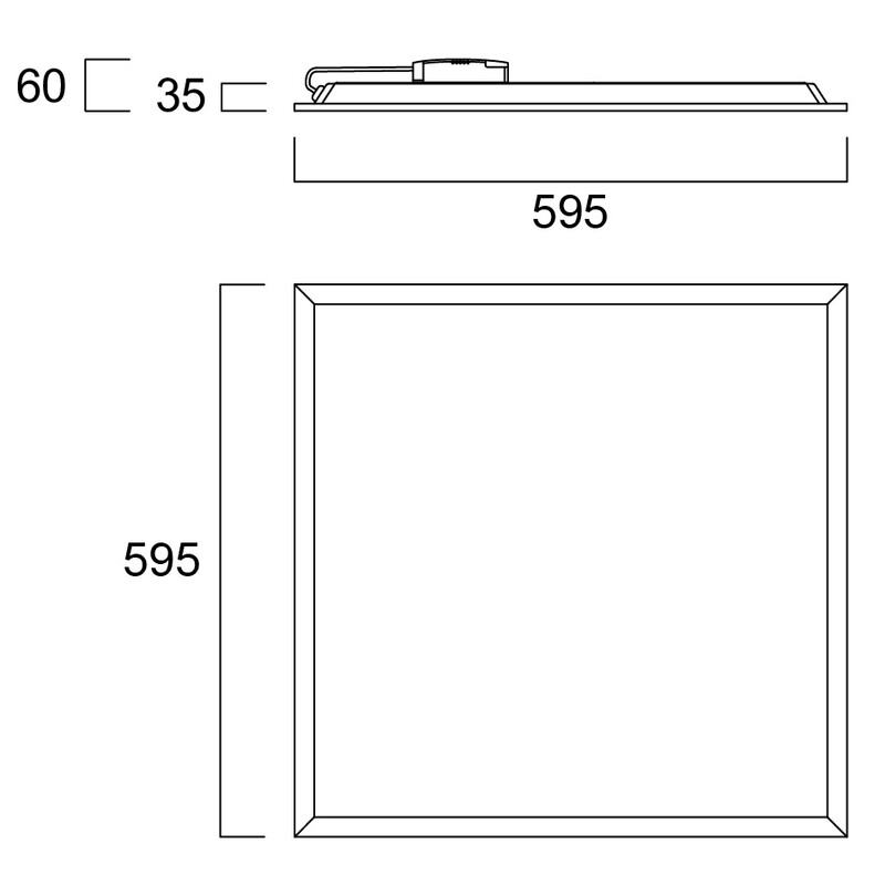 sylvania Modular luminaire start eco panel 600 35w 4000lm 830 op