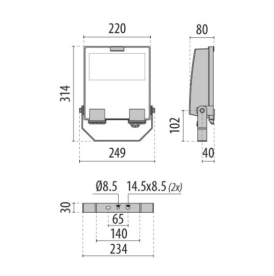 performance in lighting Downlight/spot/floodlight guell 1+ 50 s/w 850 gr94 dali
