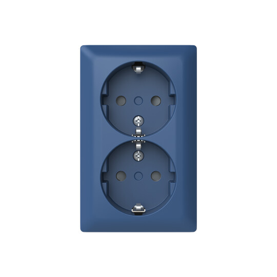 SOCKET OUTLET SAGA SCHUKO, 2-G, IP21 ORANGE