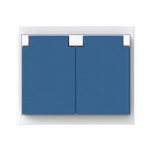abb Socket outlet impressivo schuko 2-g 16a ip44 1x blue