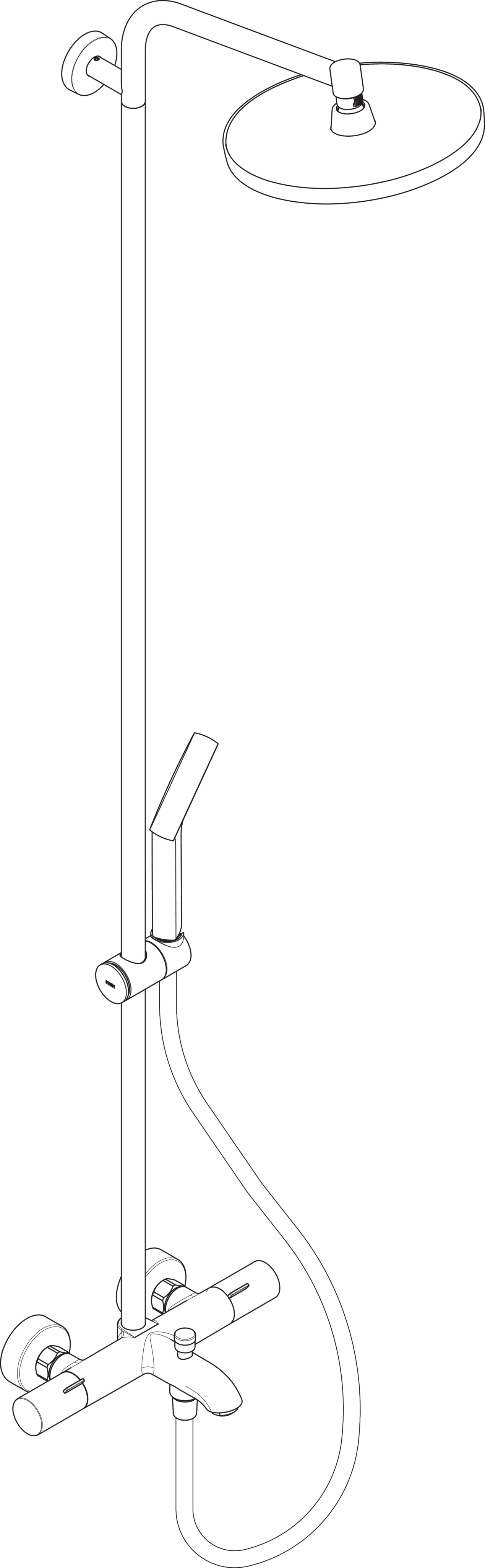 hansgrohe Duschsystem hansgrohe 28068000 activera 240 jp kro