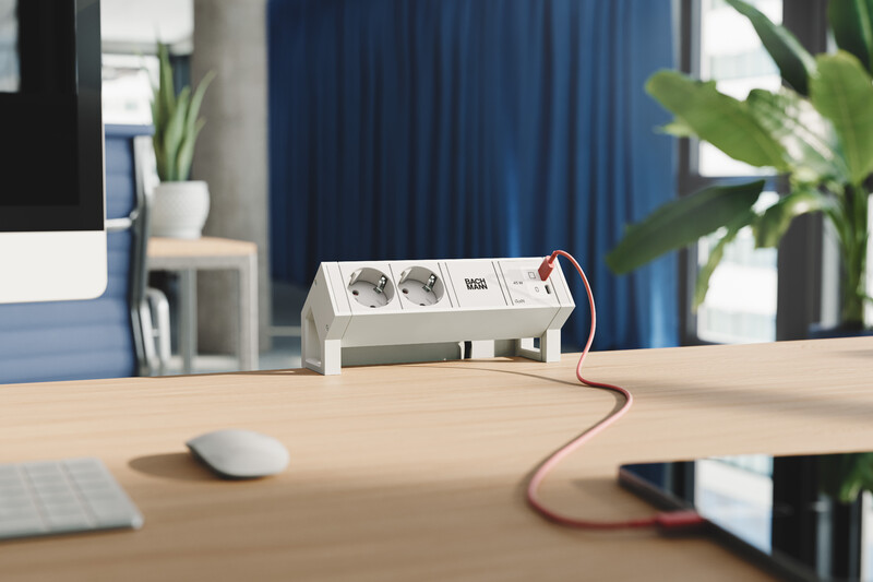 bachmann Socket-outlet panel desk2 2 x s-o usb c/c 45w white