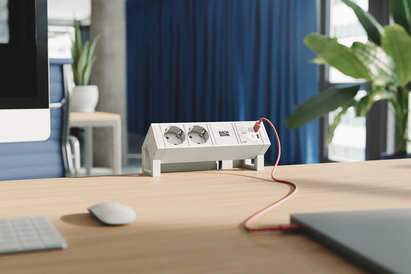 bachmann Socket-outlet panel desk2 2 x s-o usb c/c 65w white