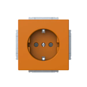 abb Vägguttag impressivo 1-vägs, jordat, orange