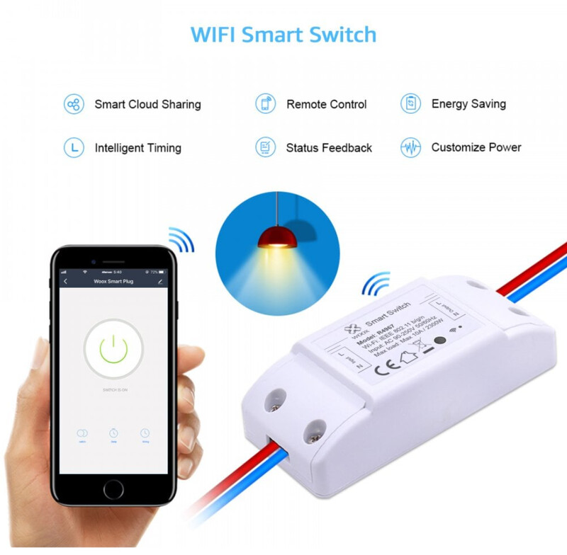 woox Pintakytkin wifi älykytkin 10a 100-240vac