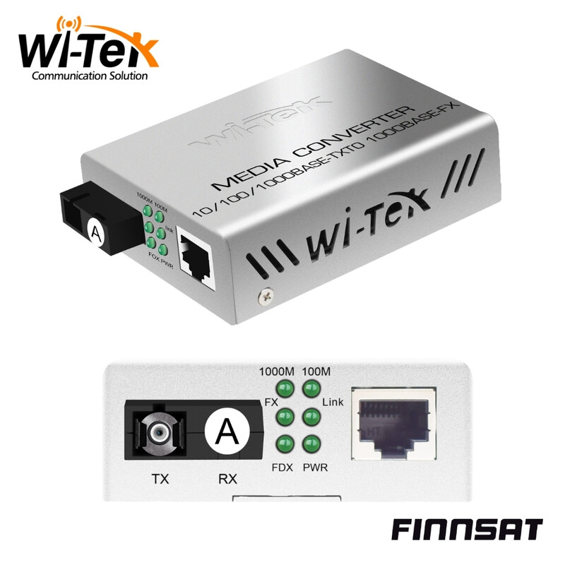 wi-tek Mediakonverter tx/rx 25km sc sm-rj45 1000mb
