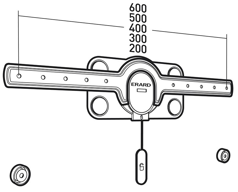 erard Vägg stativ fixed wall mount 40in-85in