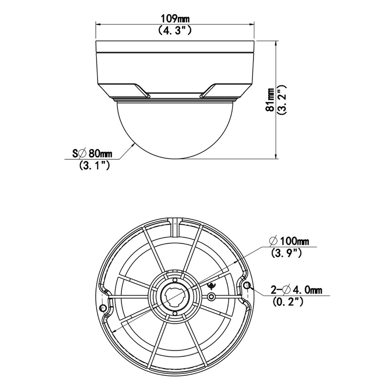 unv Kamera-ip 4mp ai dome 2.8mm poe