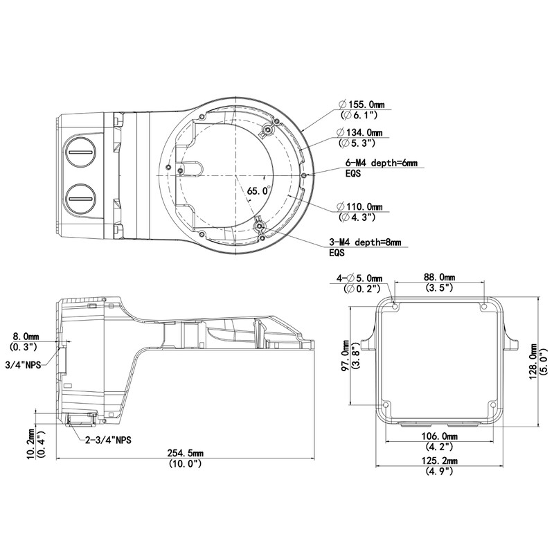 unv Kameratillbehör wallmount dome ipc323x