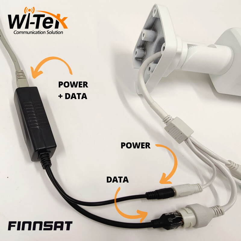 wi-tek Vastaanotin poe 802.3af/at 12v/1a