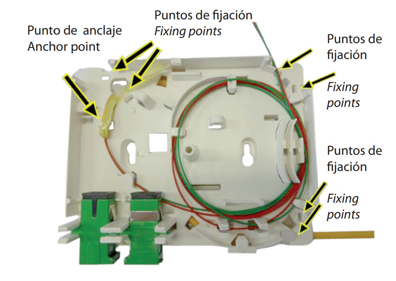 televes Terminerings box fiberbox 4 ut, 4xsc/apc 15m