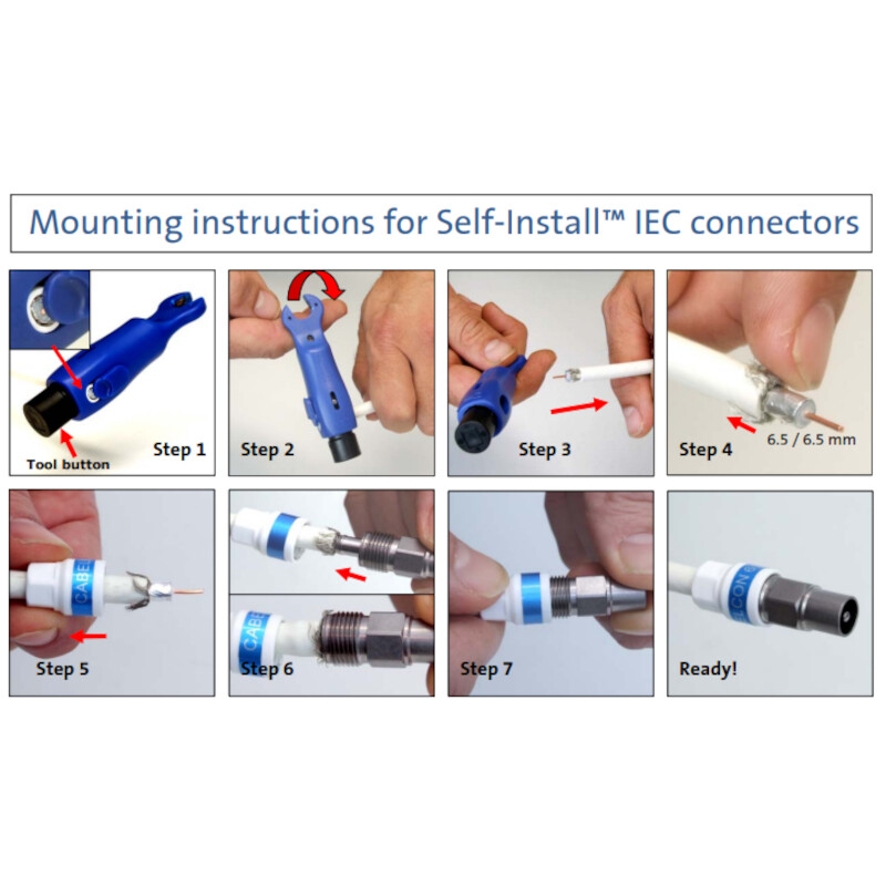 cabelcon Liitin rg6, h125, tellu13 iec naaras
