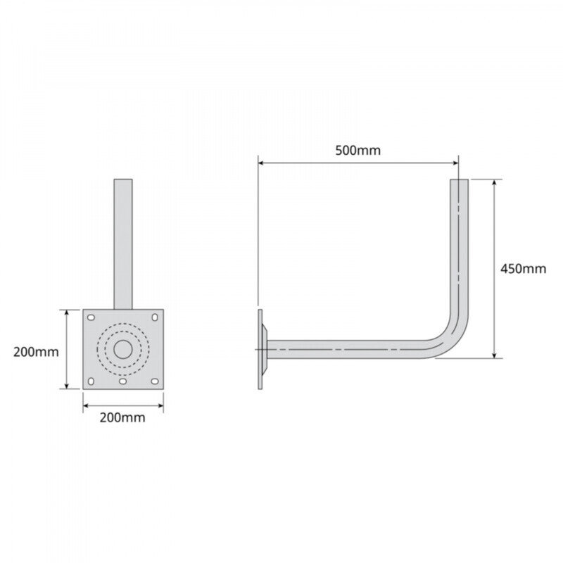 televes Wall bracket wall bracket l-bracket ø45mm