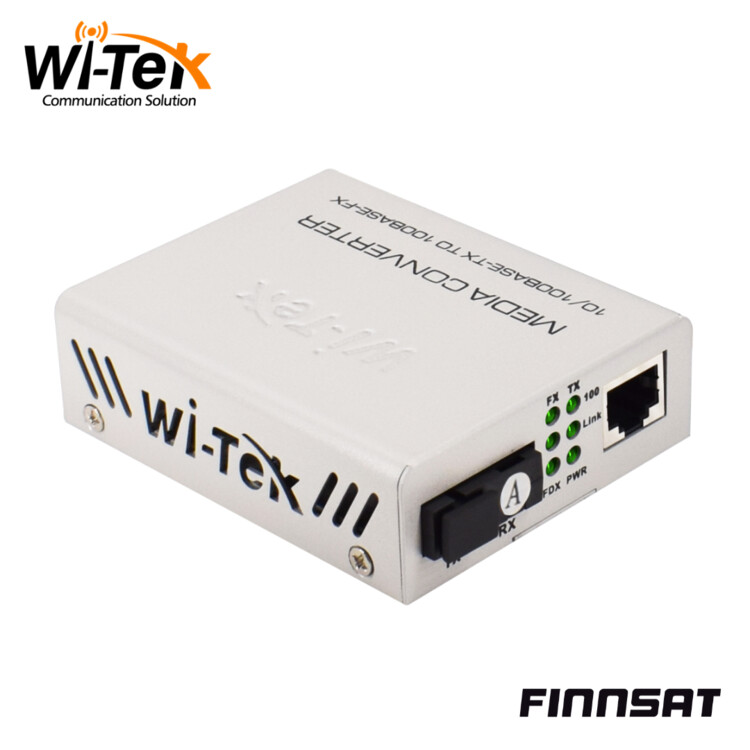 wi-tek Mediaconverter tx/rx 25km sc sm-rj45 100mb