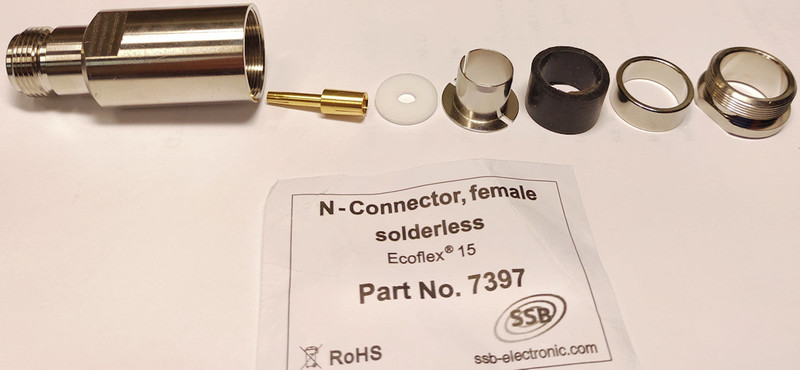 ssb Connector n-female ecoflex15 50ohm