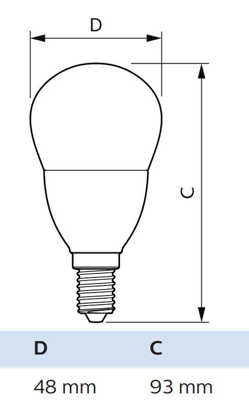 philips Pienkupulamppu corepro e14 p48 827 806lm 60w=7w fr
