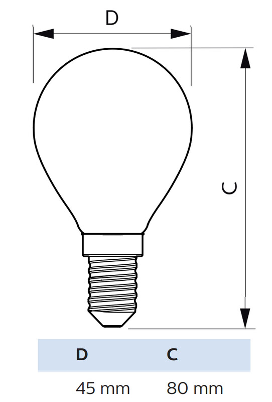 philips Led-klotlampa e14 840 806lm 60w=6.5w p45 fr
