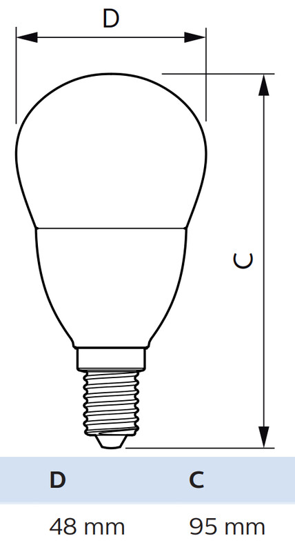 philips Led-klotlampa e14 840 806lm 60w=7w p48 fr