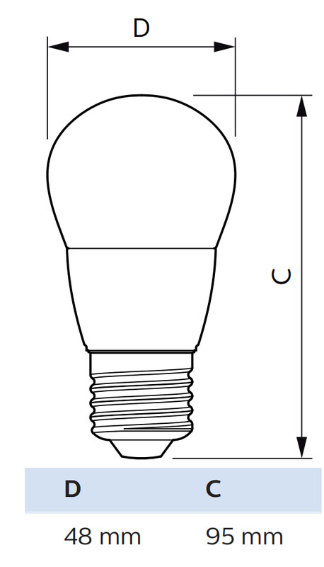 philips Led-klotlampa e27 840 806lm 60w=7w p48 fr