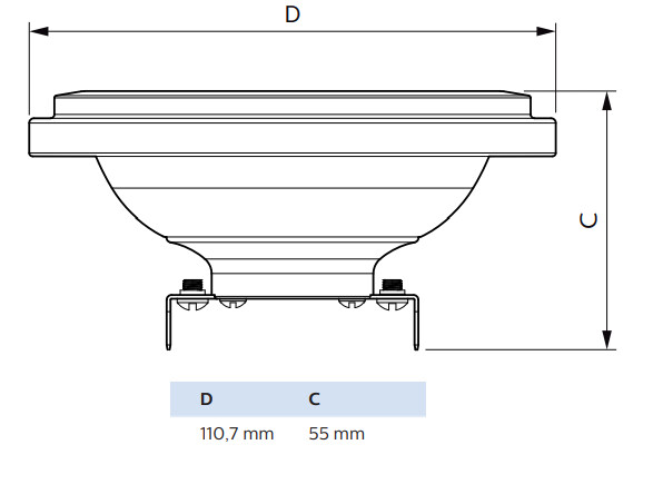 philips Led-spotlight g53 830 550lm 50w=7w ar111 40d