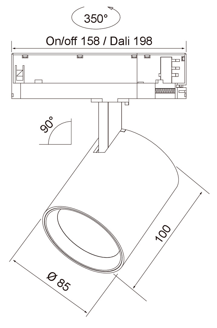 airam Kohdevalaisin direct m ip20 2550lm 940 36d da2 bk