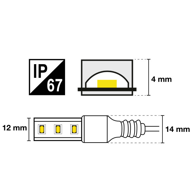 slc Valoprof./-nauha ultra long 8w 540lm/m 30m ip67 3000k