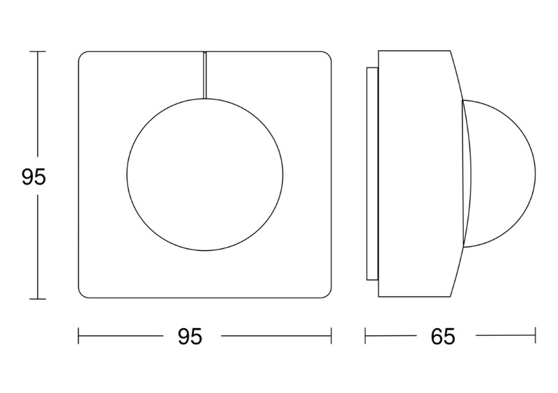 steinel Rörelsevakt knx is 345 knx square 360 ap sv