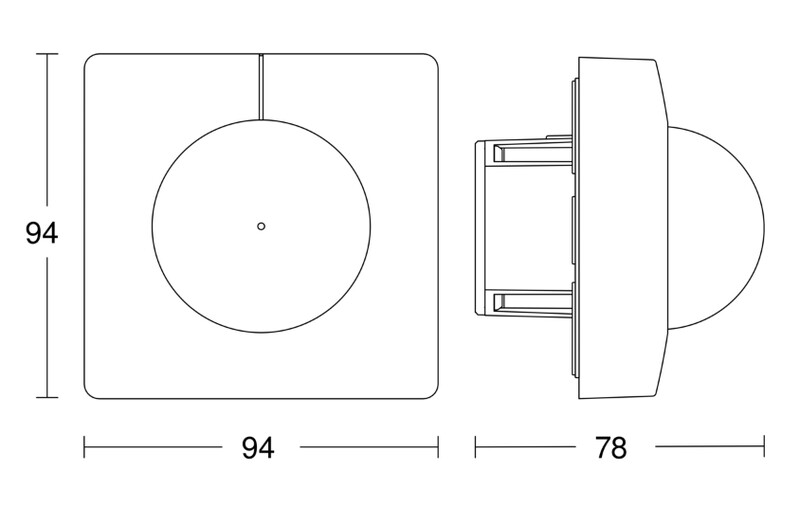 steinel Motion detector knx is 345 knx square 360 up bl