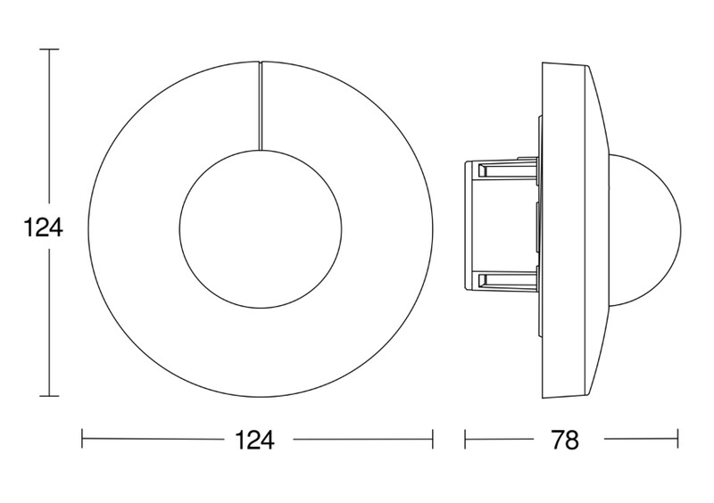 steinel Motion detector knx is 345 knx round 360 up bl
