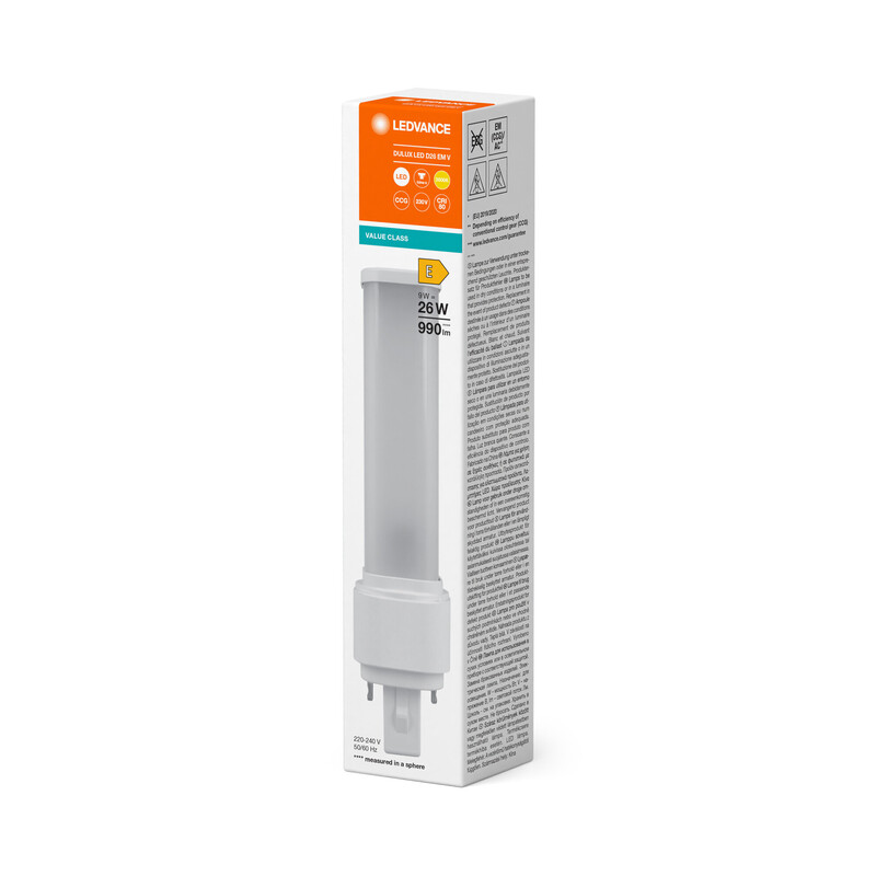 ledvance Led-lampa dulux d26 em 9w/830 g24d-3