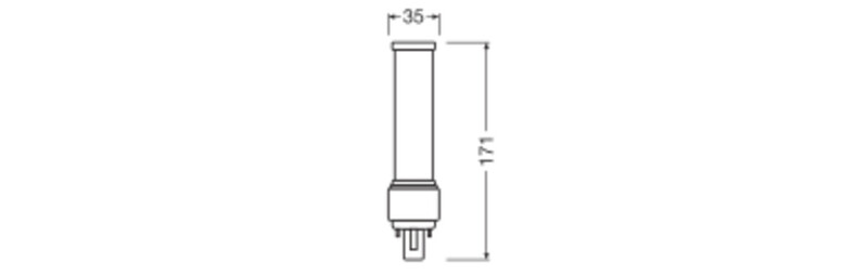 ledvance Led-lampa dulux d26 em 9w/830 g24d-3