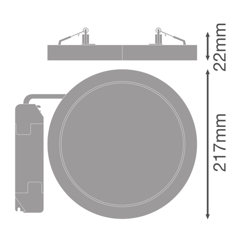 ledvance Downlight dl univ d200 18w cct dali
