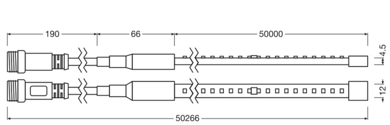 ledvance Led strip ac 230v ls p ac 1300/830/50m/ip66 230v