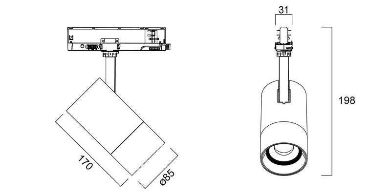 sylvania Spotlight pixo zoom 2200lm 927/930/940 dim bl