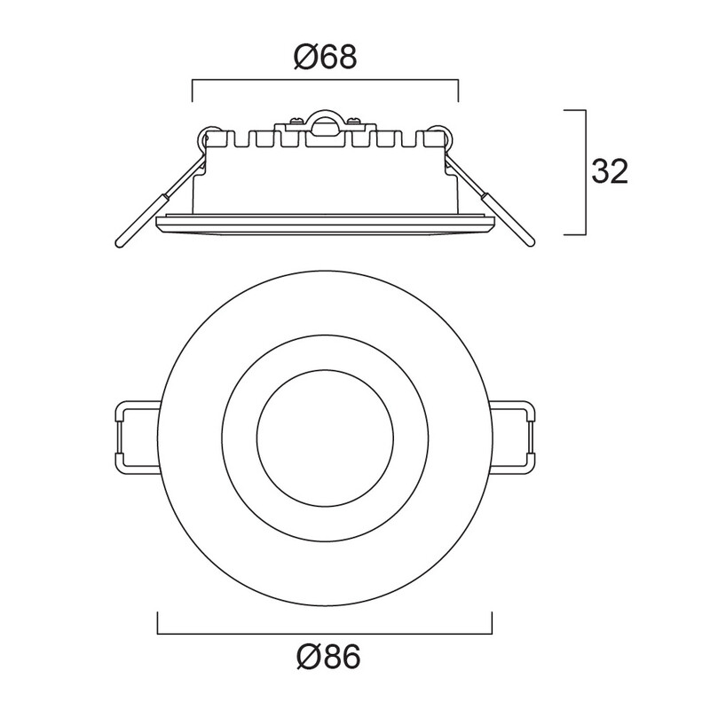 sylvania Downlight start spot ip65 670/1050lm 3cct vit