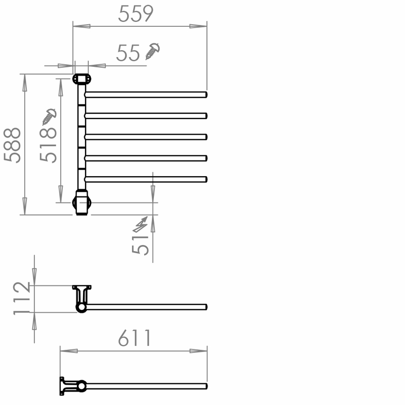 pax Handdukstorkare pax flex i 5/550 m2