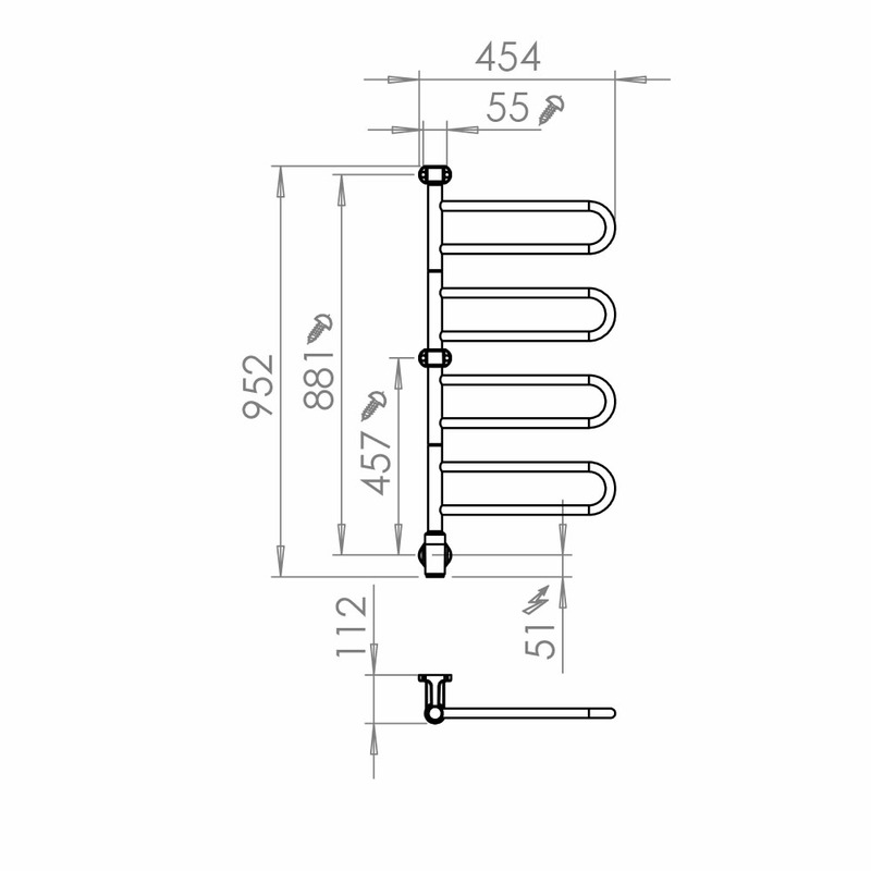 pax Towel warmer pax flex u 4/450 m2
