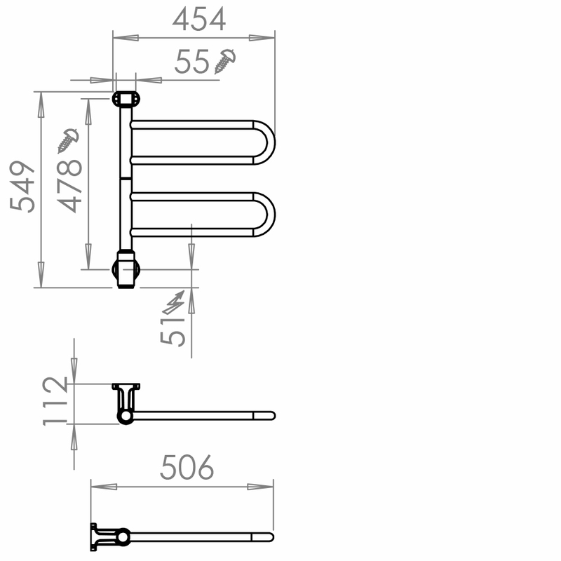 pax Pyyhekuivain sähkö pax flex u 2/450 m2 musta