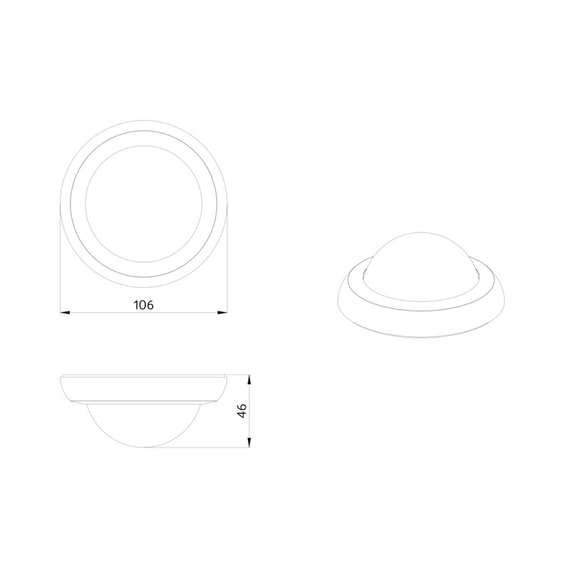 luxomat Installationsmaterial luxomat pd4n-1c cover ring svart