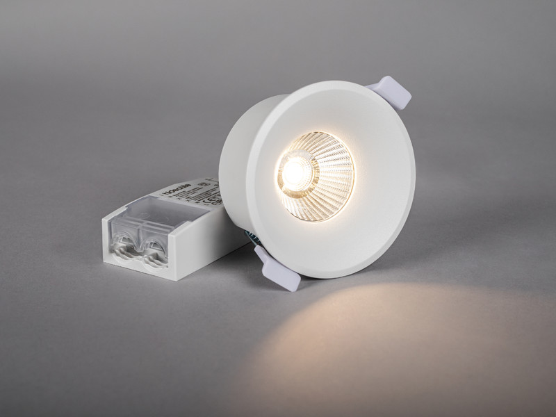 hide-a-lite Downlight optic ip44 390lm 6w 2700k dim wh
